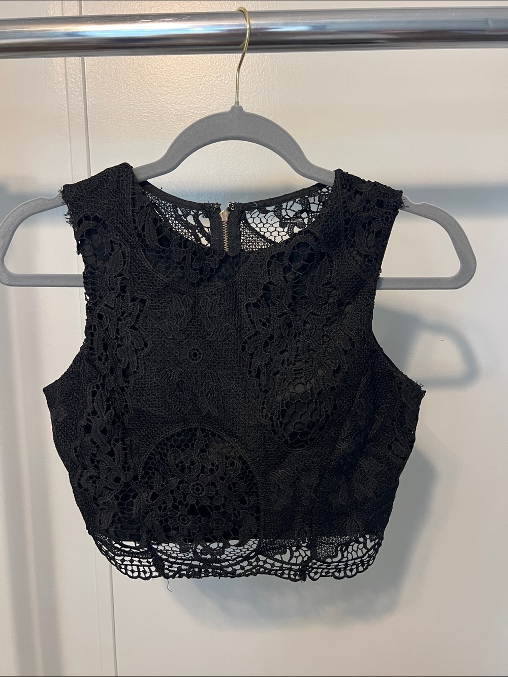 Mesh Back Crop Top
